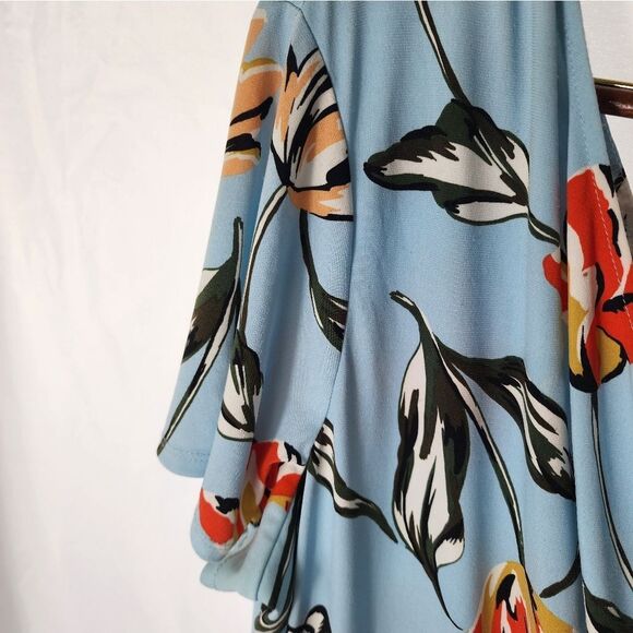 Maggy London Faux Wrap Tulip Dress Size 22 - Picture 6 of 16